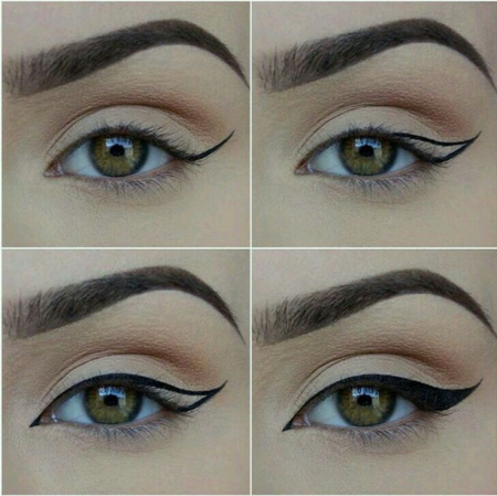 макияж cat eyes